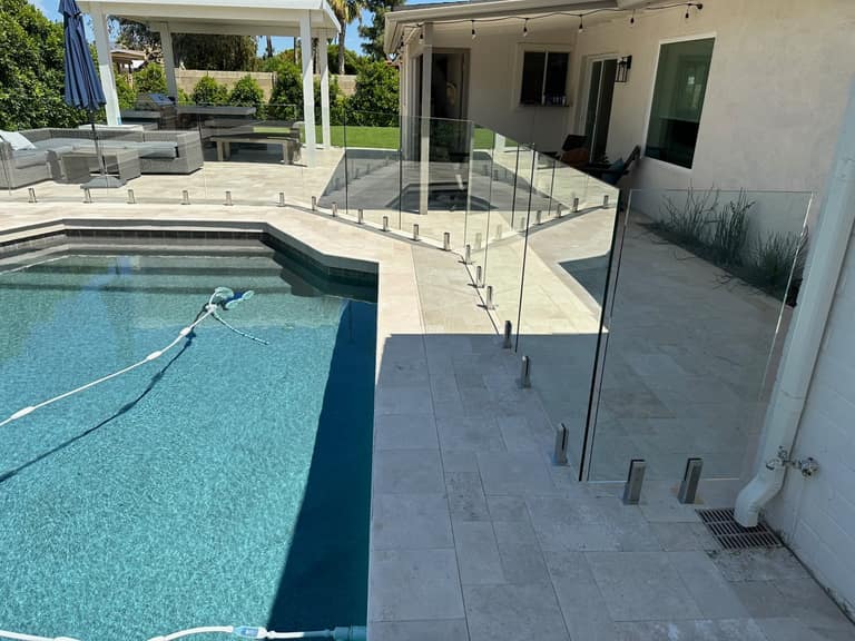 Completed AE Outdoor Living project at Tyler Residence — Scottsdale Frameless Glass Pool Fence in Scottsdale, AZ (image 3)