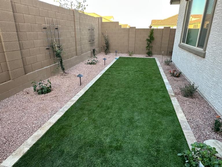 Completed AE Outdoor Living project at Hayes Residence — Peoria Side-Yard Courtyard in Peoria, AZ (image 7)