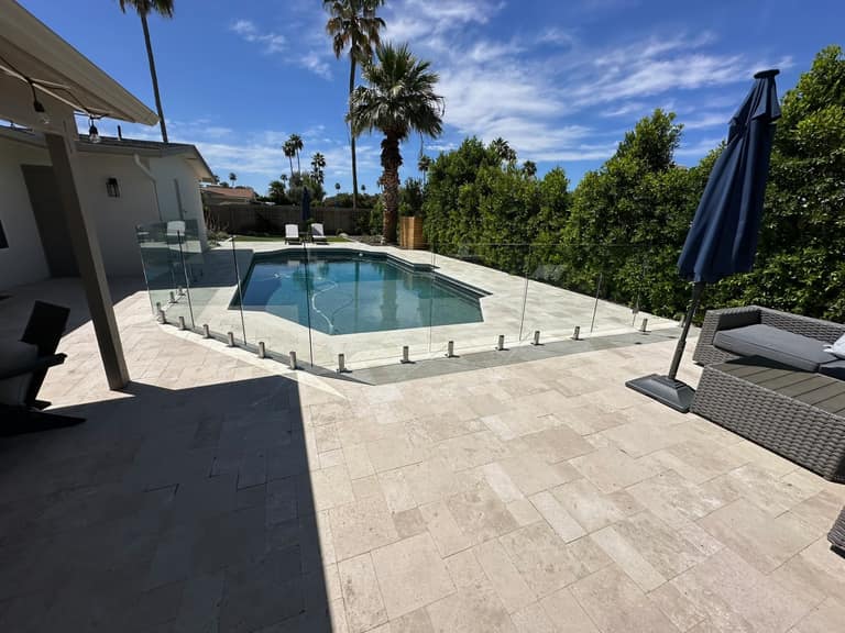 AE outdoor living project in Scottsdale — Tyler Residence — Scottsdale Frameless Glass Pool Fence