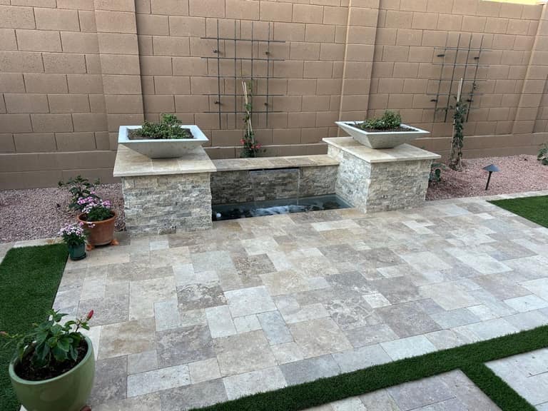 Completed AE Outdoor Living project at Hayes Residence — Peoria Side-Yard Courtyard in Peoria, AZ (image 3)