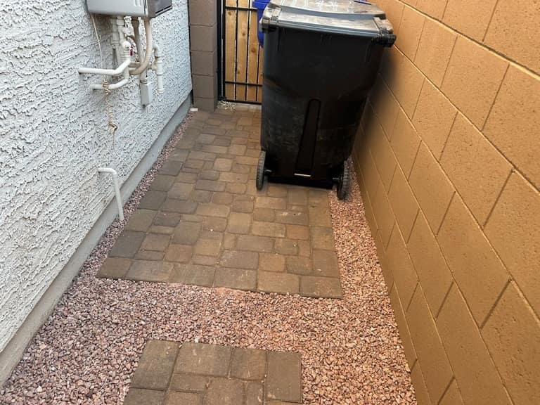 Completed AE Outdoor Living project at Hayes Residence — Peoria Side-Yard Courtyard in Peoria, AZ (image 12)