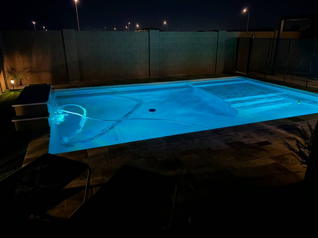 Blue pool lighting variation from the same AE project.