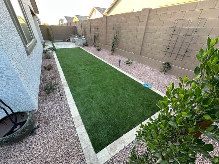 Completed AE Outdoor Living project at Hayes Residence — Peoria Side-Yard Courtyard in Peoria, AZ (image 9)