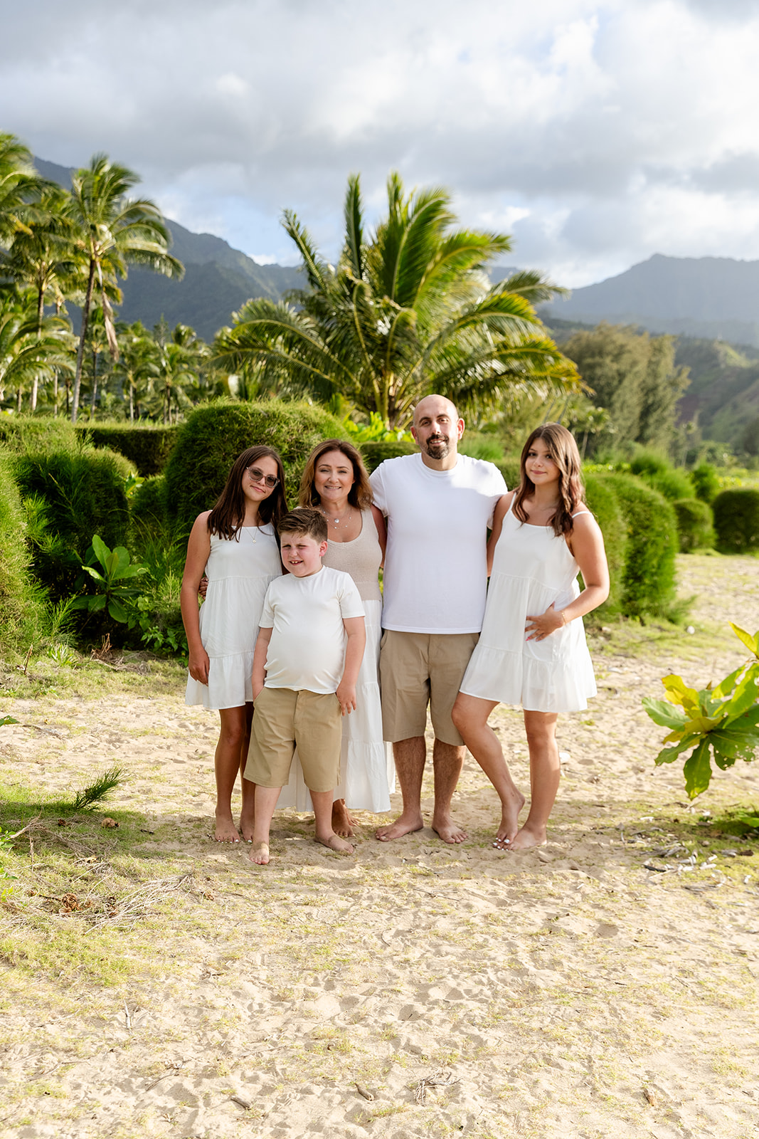 The Bell family among the palms