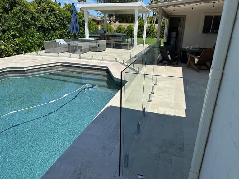 Completed AE Outdoor Living project at Tyler Residence — Scottsdale Frameless Glass Pool Fence in Scottsdale, AZ (image 2)