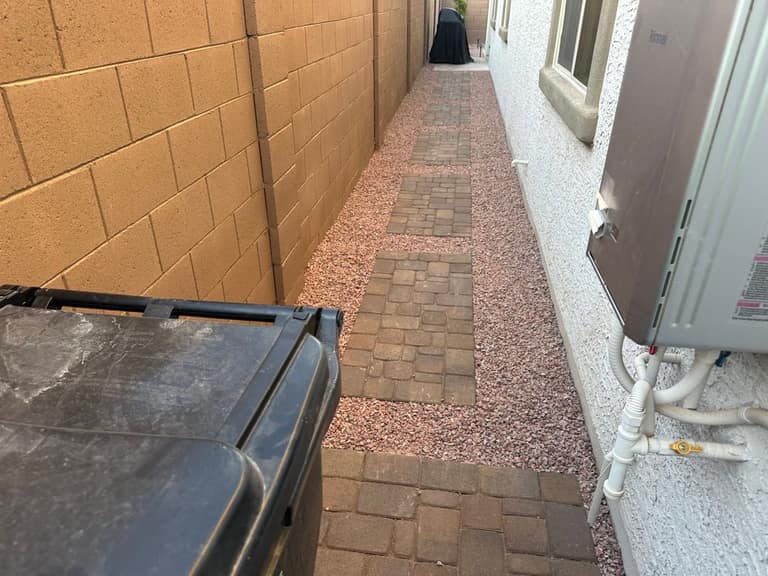 Completed AE Outdoor Living project at Hayes Residence — Peoria Side-Yard Courtyard in Peoria, AZ (image 11)