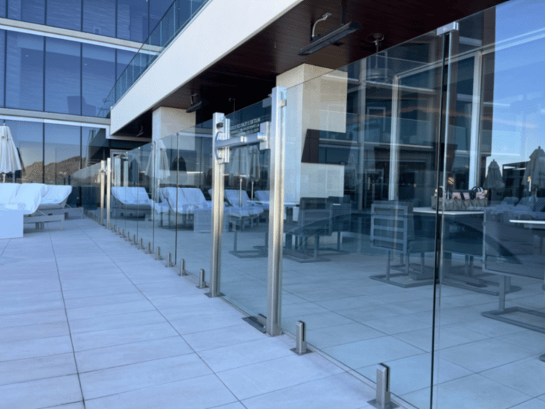Completed AE Outdoor Living project at Caesars Republic Scottsdale — Rooftop Pool Glass Fence in Scottsdale, AZ (image 4)