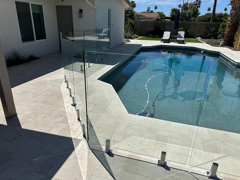 Completed AE Outdoor Living project at Tyler Residence — Scottsdale Frameless Glass Pool Fence in Scottsdale, AZ (image 4)