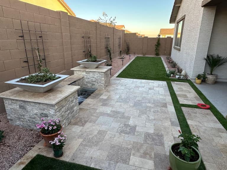 Completed AE Outdoor Living project at Hayes Residence — Peoria Side-Yard Courtyard in Peoria, AZ (image 2)