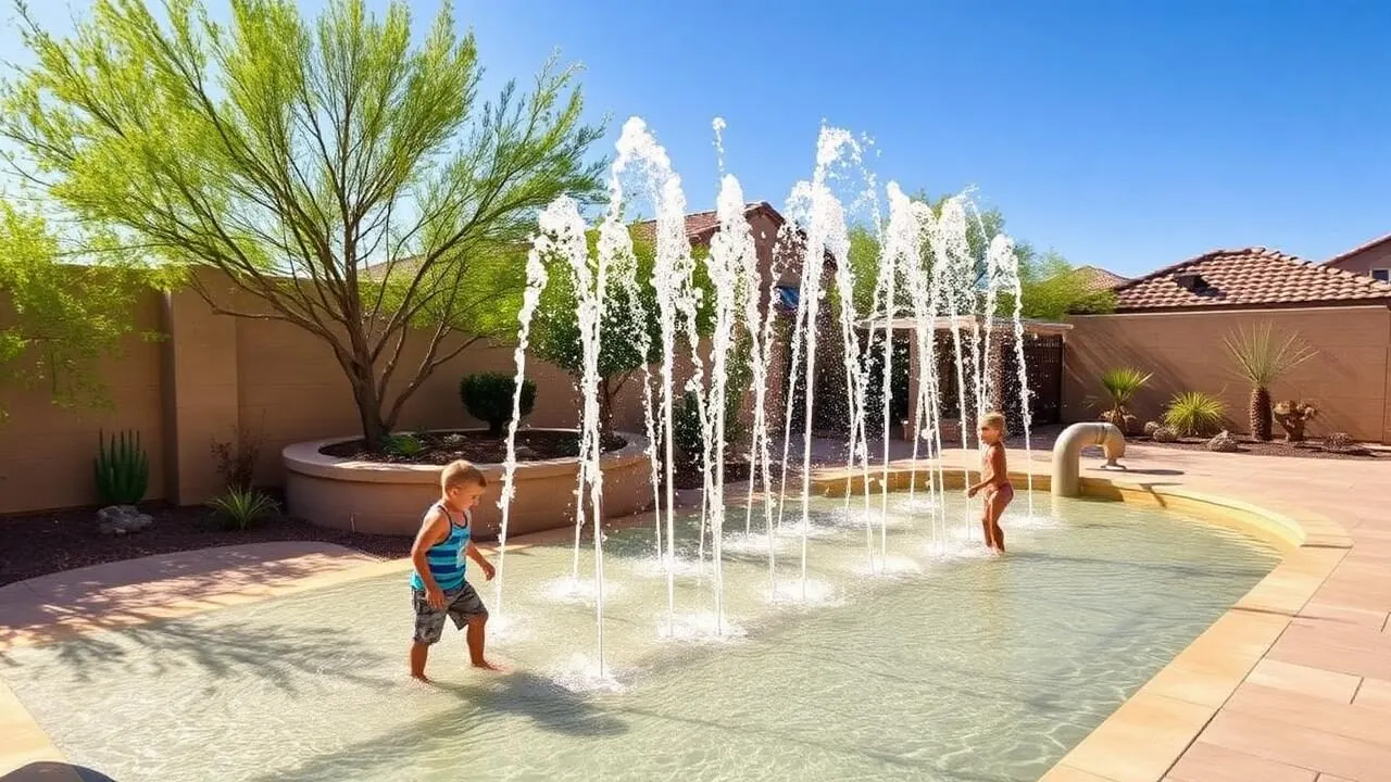 Splash Pad vs Pool in Arizona — Full Comparison (Cost, Safety, Ages, Water, Maintenance)