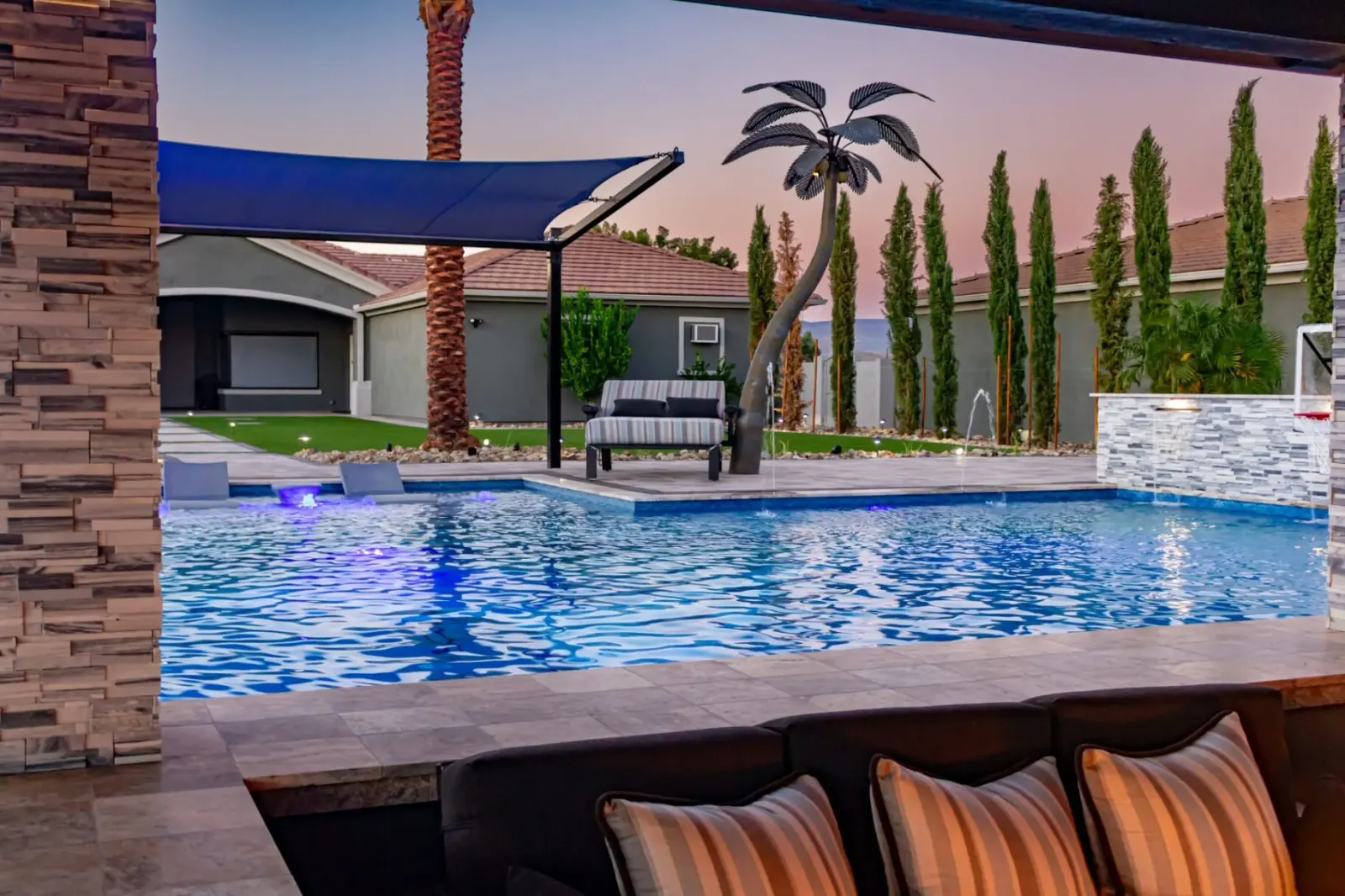 Completed AE Outdoor Living project at Paradise Valley Resort-Style Backyard in Paradise Valley, AZ (image 2)